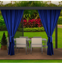 Garden curtain on the terrace MIG05 azure blue