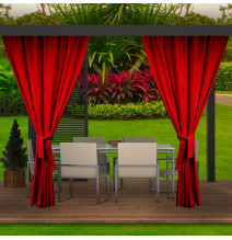 Garden curtain on the terrace MIG10 red
