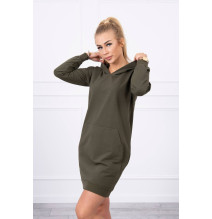Dress with hood MI67292 khaki