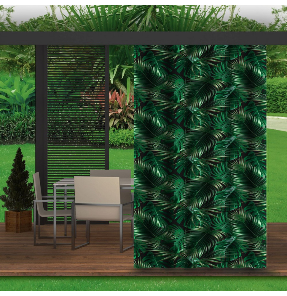 Garden curtain on the terrace MIGD256 palm leaves