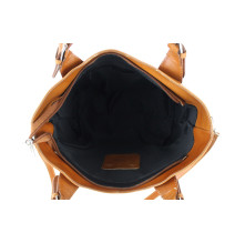 Borsa a mano in vera pelle 69 blu