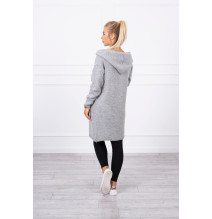Sweater with hood MI2020-10 gray