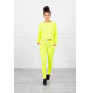 Women's set with oversize blouse MI9091 yellow neon