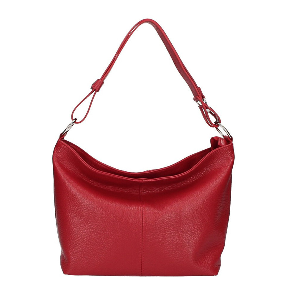 Genuine Leather Handbag 729 dark red