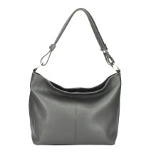 Genuine Leather Handbag 729 dark gray
