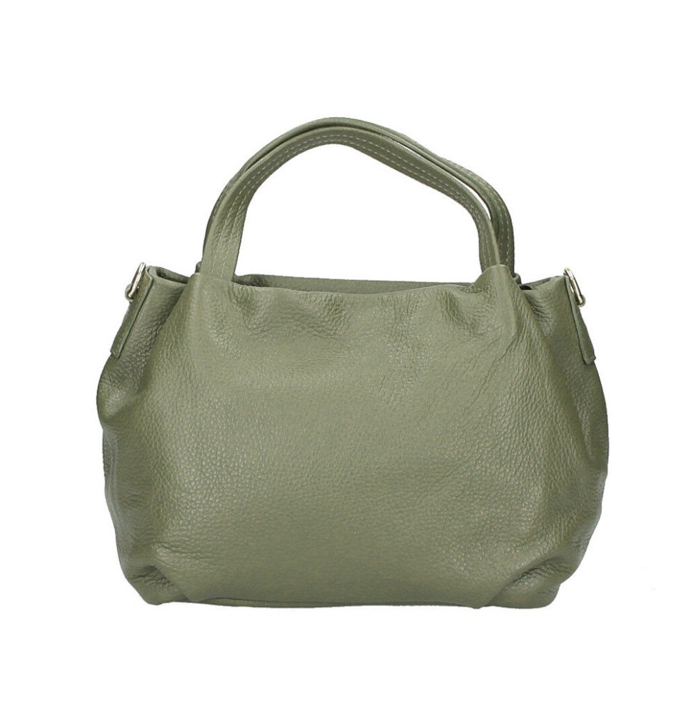 Genuine Leather Handbag 784 military green