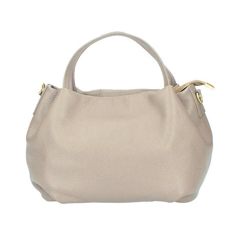 Genuine Leather Handbag 784 taupe