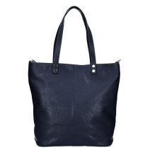 Maxi Borsa in pelle 165 blu navy MADE IN ITALY