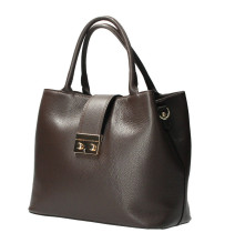 Damen EchtLeder Handtasche 1137 dunkelbraun