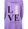 Long cardigan with hood LOVE MI9113 purple
