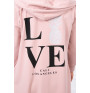 Long cardigan with hood LOVE MI9113 powder pink
