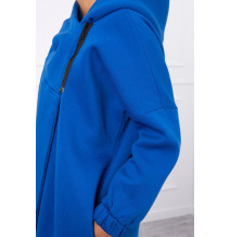 Women's sweatshirt with short zipper MI9110 bluette