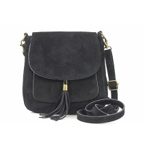 Genuine Leather Handbag 1147 black