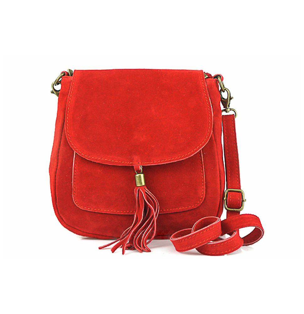 Genuine Leather Handbag 1147 red