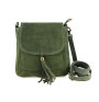 Genuine Leather Handbag 1147 military green