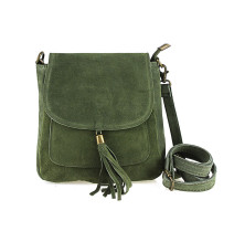 Bőr válltáska 1147 katonai zöld