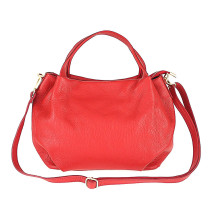 Borsa a mano in vera pelle 784 rosso