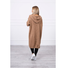 Sweater with hood MI2020-14 camel