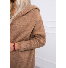 Sweater with hood MI2020-14 camel