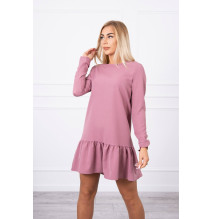 Dress with a flounce MI66188 pink
