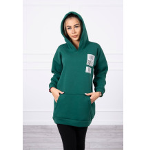 Hooded dress with e hood MI9147 green