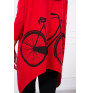 Women's sweatshirt with print of bicycle MI9139 red
