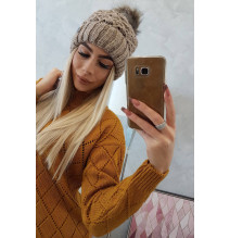 Women’s Winter Hat MIK165 dark beige