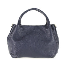Borsa a mano in vera pelle 784 blu navy