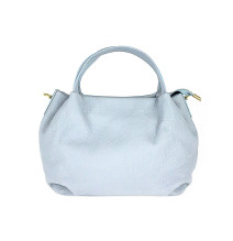 Borsa a mano in vera pelle 784 celeste