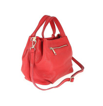 Genuine Leather Handbag 784 fuxia