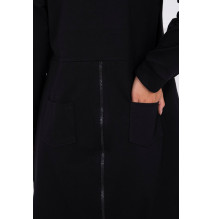 Women's sweatshirt with zipper at the back MI8997 black
