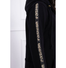 Women's sweatshirt with zipper at the back MI8997 black