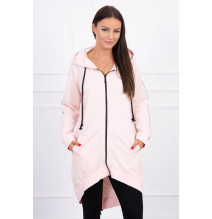 Felpa da donna con cerniera sul retro MI8997 rosa