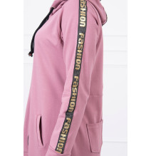 Women's sweatshirt with zipper at the back MI8997 pink