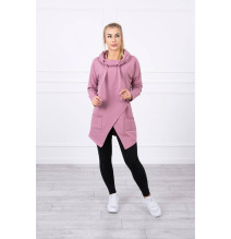 Tunic with envelope front oversize MI0017 pink