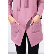 Tunic with envelope front oversize MI0017 pink