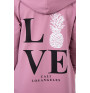 Long cardigan with hood LOVE MI9113 dark pink