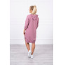 Dress with extended back and with e hood MI9078 dark pink
