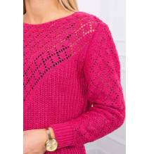 Ladies sweater MI2019-39 fuxia