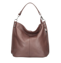 Echt Leder Schultertasche 981 Made in Italy braun