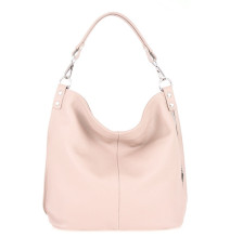 Leather shoulder bag 981 Made in Italy pink
