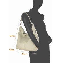 Echt Leder Schultertasche 981 Made in Italy rosa