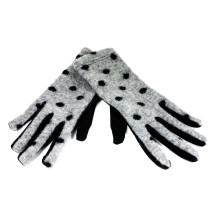 dámské puntíkované rukavice CLC39 šedé Made in Italy