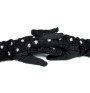 Dámske bodkované rukavice GLC39 čierne Made in Italy