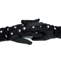 Women's dotted gloves GLC39 black Made in Italy