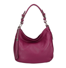 Echt Leder Schultertasche 210 wein Made in Italy