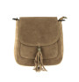 Genuine Leather Handbag 1147 dark taupe