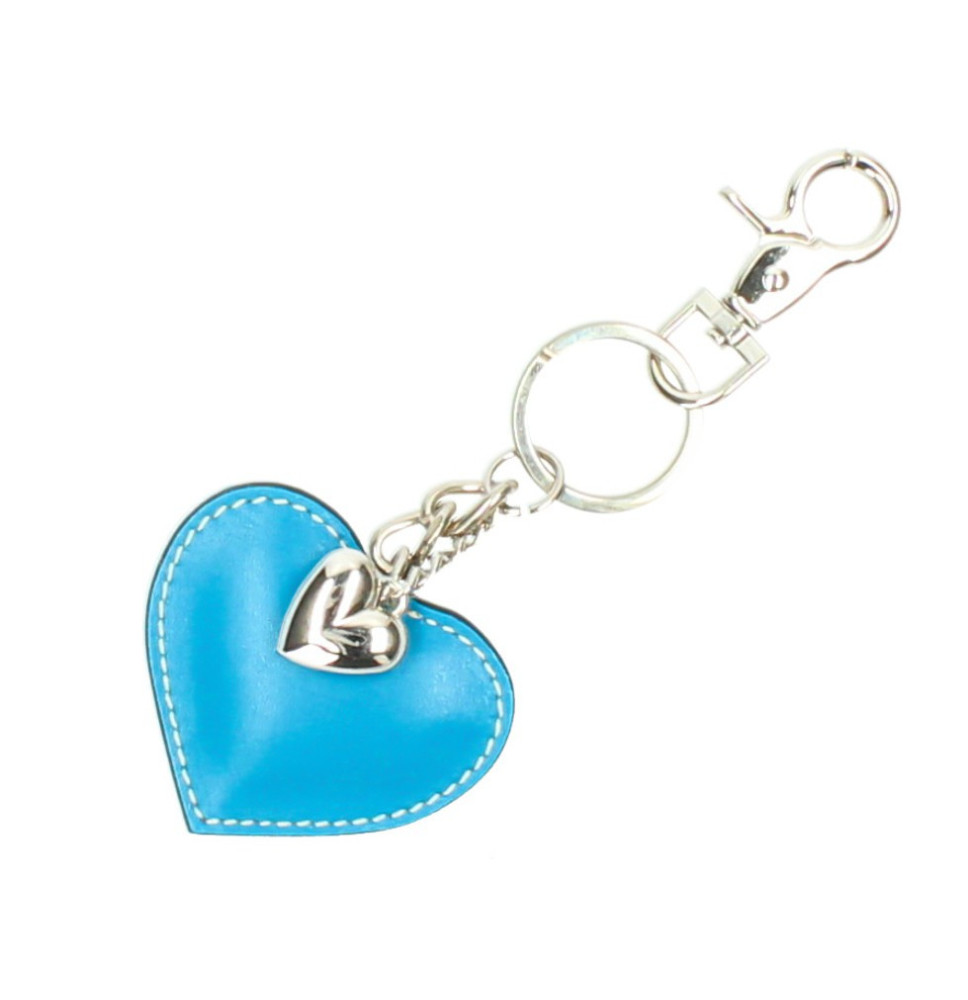 Leather key chains turquoise
