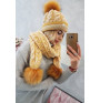Women’s Winter Set hat and scarf  K122 yellow