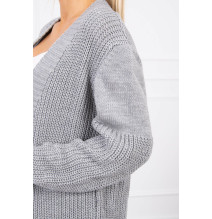 Dámsky sveter dlhý kardigán MI2019-2 tmavošedý